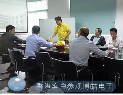 香港客户参观博皓电子硅胶按键工厂