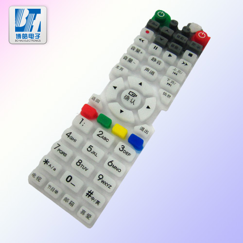 博皓专业定制中国电信机顶盒遥控器硅胶按键